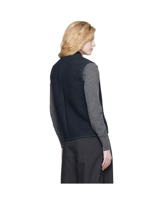 Rier Black Boxy Walker Vest