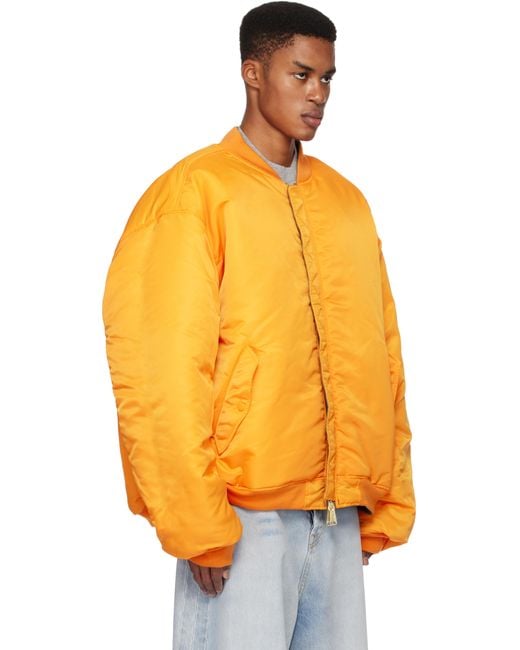 Vetements Green Khaki Alpha Industries Edition Cargo Reversible Bomber Jacket for men