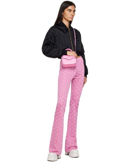 Versace Pink 'la Greca' Lounge Pants