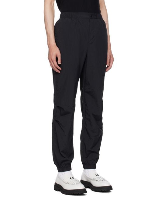 Fred Perry Black Elasticized Trousers for men