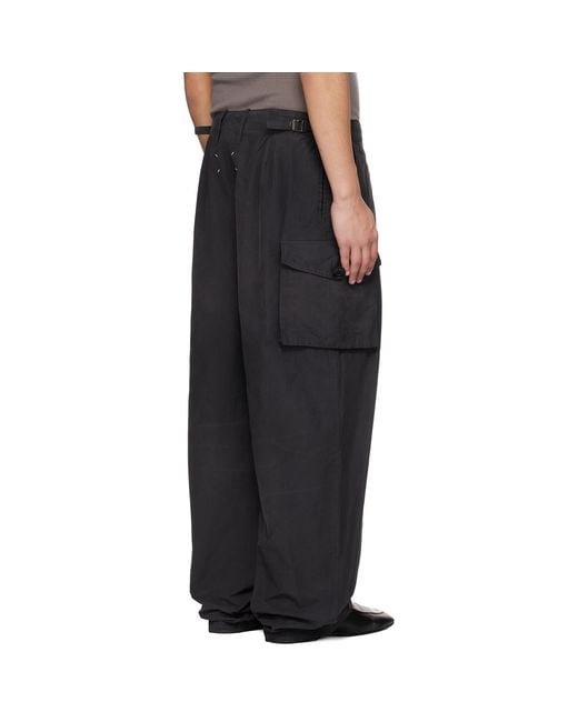 Maison Margiela Black Cotton-Blend Cargo Pants for men