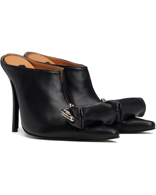 Pushbutton Black Coin Purse Pointy Heels