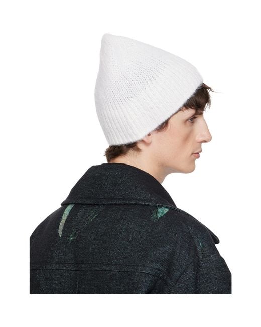 Dries Van Noten Blue Alpaca Blend Beanie for men