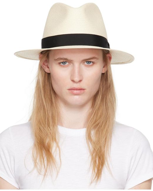 Rag & Bone Multicolor Off- Straw Panama Hat