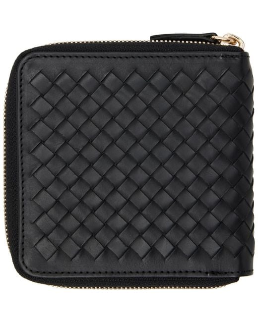Dragon Diffusion Black Interlaced Square Zip Around Wallet
