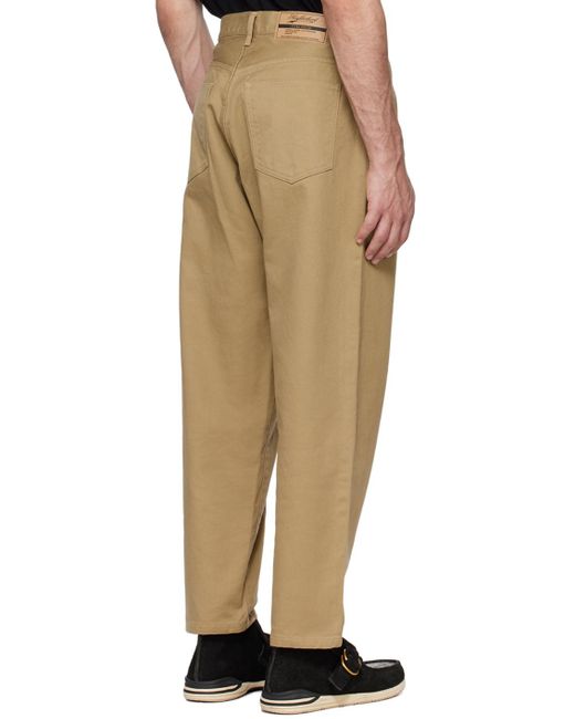Neighborhood Natural Two Tuck Trousers for men