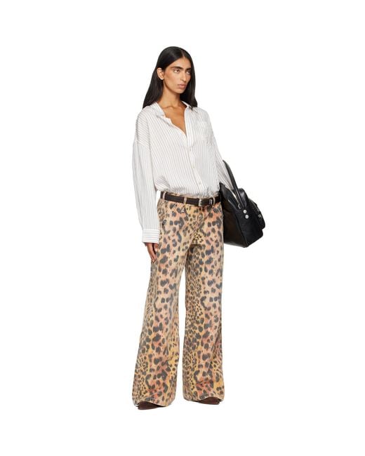 R13 Natural D'Arcy Flare Carpenter Jeans