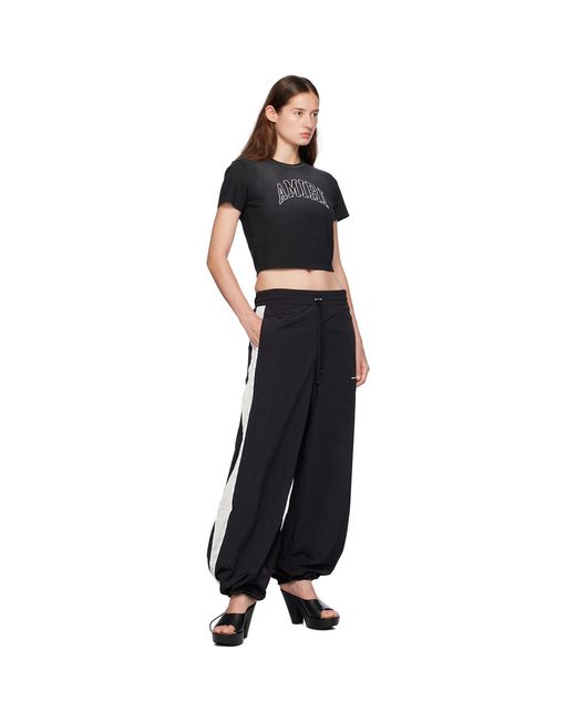 Amiri Black Wide-Leg Nylon Taffeta Track Pants