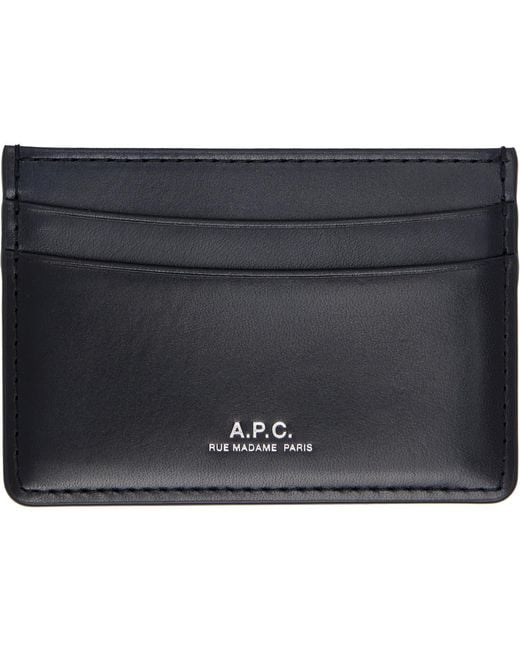 A.P.C. Black André Card Holder for men