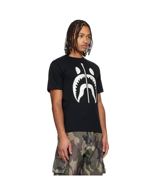 A Bathing Ape Black City Camo Shark T-Shirt for men