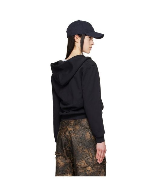 Acne Black Zipper Hoodie