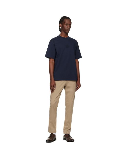Boss Blue Emed-Logo T-Shirt for men