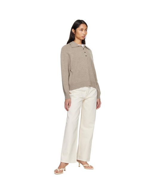 Agolde White Low Slung Baggy Jeans