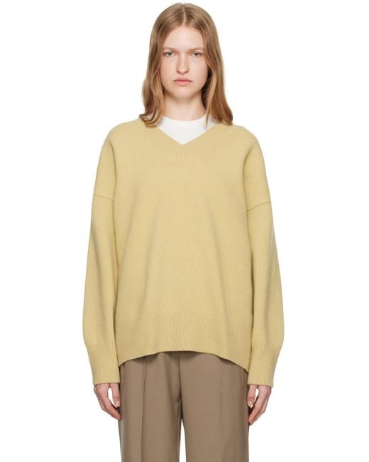 Rohe Natural Relaxed V-Neck Sweater