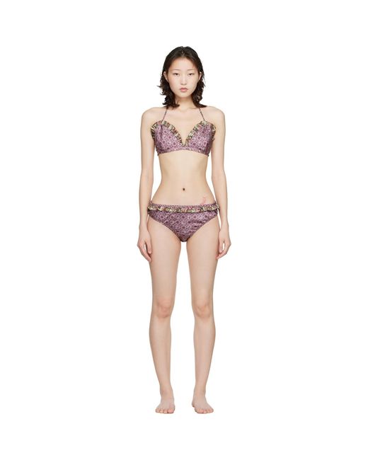 Anna Sui Black Satin Bikini
