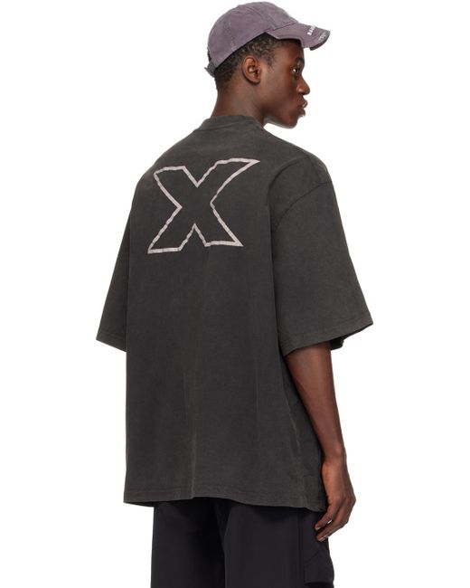T-shirt 'x' gris 032c pour homme en coloris Black