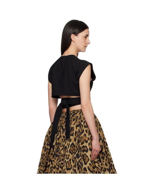 Alaïa Black Belted Blouse