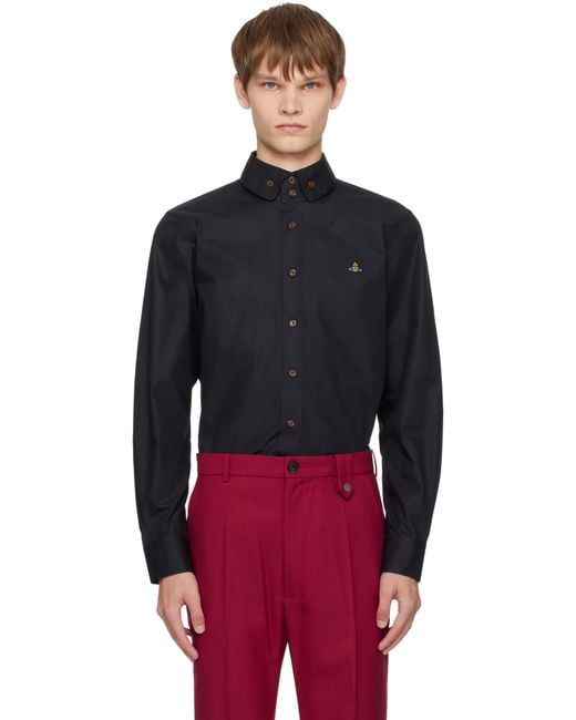 メンズ Vivienne Westwood ブラック Two Button Krall シャツ Black