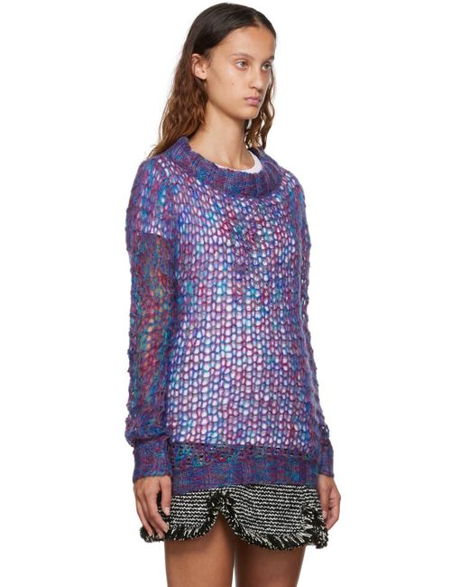 Anna Sui Purple Boatneck Sweater
