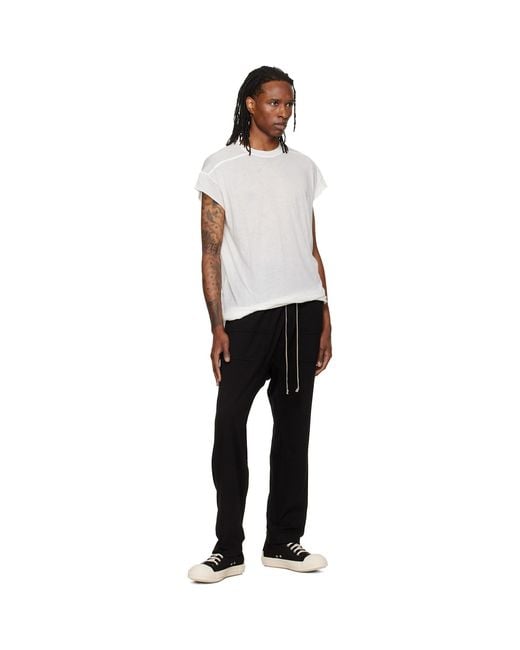 Rick Owens Black Tower Classic Drawstring Cargo Pants for men