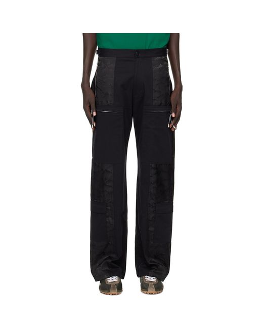 Casablanca Black Nylon Mountain Camo Cargo Pants for men