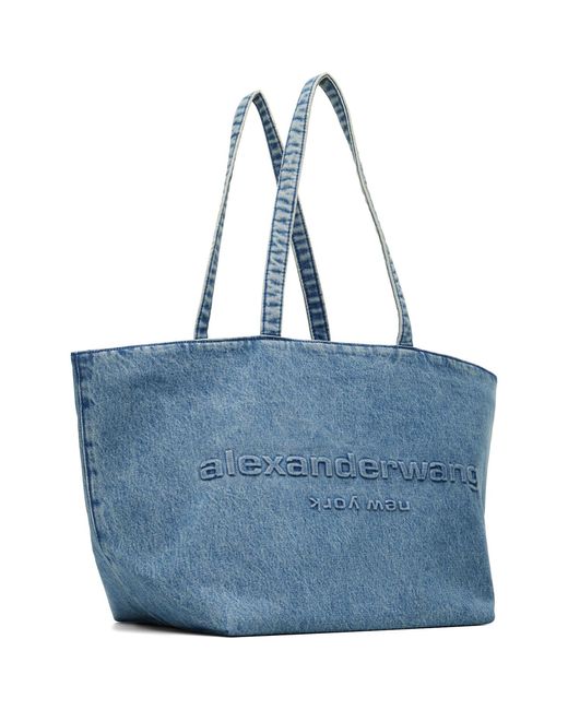 Alexander Wang Blue Denim Punch Tote