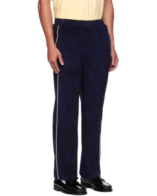 Sporty & Rich Blue Navy New Serif Track Pants for men