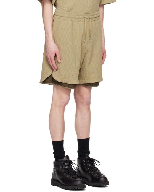 Meanswhile Natural Tan Easy Shorts for men