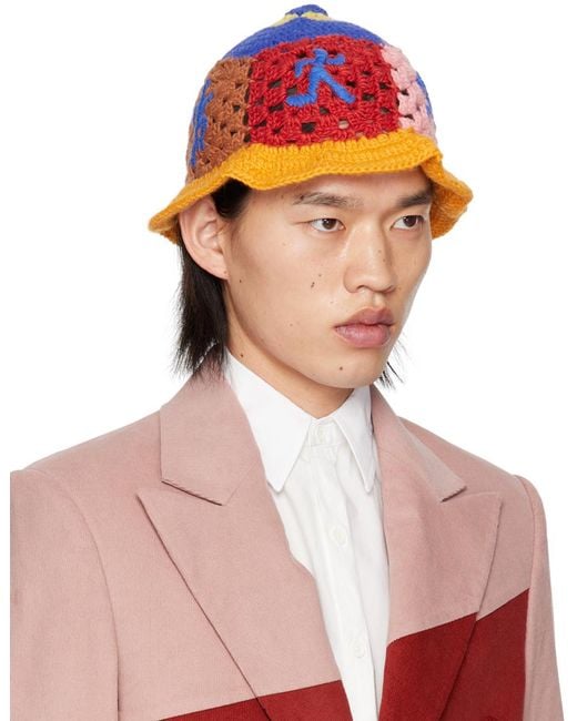 Kidsuper Pink Running Crochet Hat for men