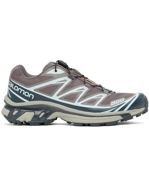 Salomon Black Taupe Xt-6 Sneakers for men