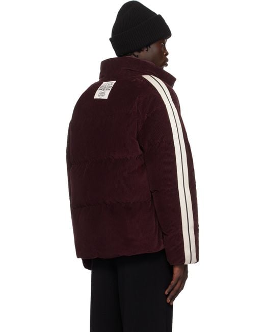 Moncler Genius Red Moncler X Palm Angels Burgundy Abrolhos Down Jacket for men