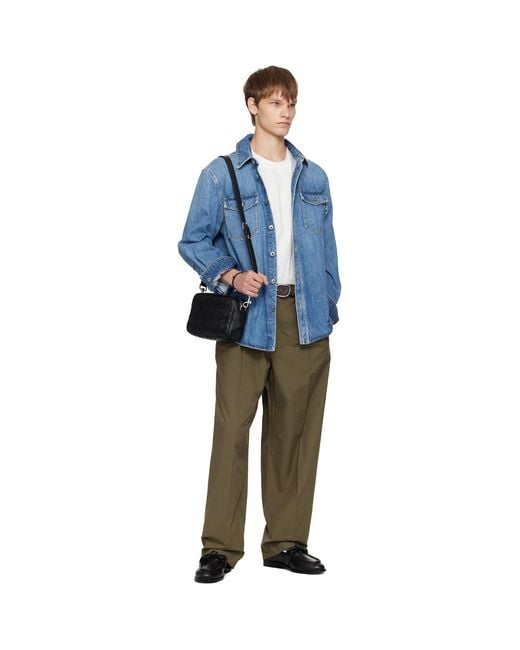 Bottega Veneta Black Small Intrecciato Camera Bag for men