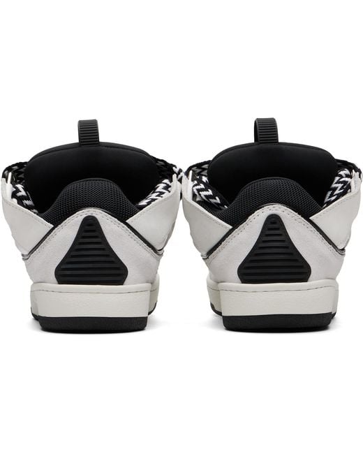 Lanvin White Bicolor Curb Sneakers