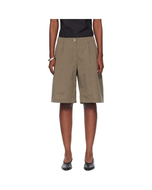 Our Legacy Natural Khaki Ponte Shorts