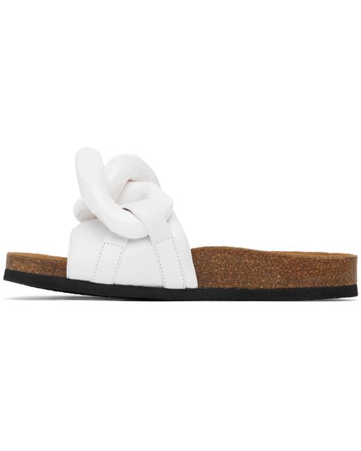 J.W. Anderson Black White Chain Slides