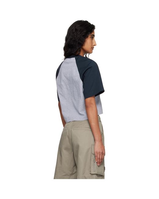 Off-White c/o Virgil Abloh Blue 'Ow' Embroidered Script T-Shirt