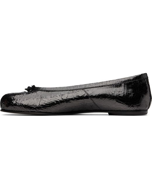 Maison Margiela Black Tabi Broken Mirror New Ballerina Flats