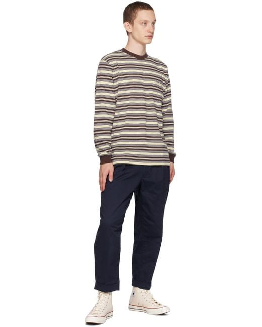 Beams Plus Blue Pleated Trousers for men