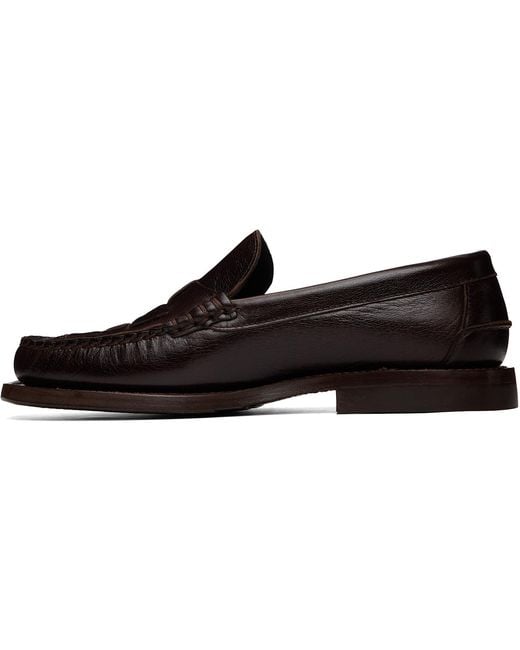 Hereu Black Nombela Waxed Loafers for men