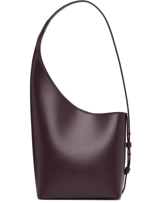 Aesther Ekme Women's Purple Burgundy Demi Lune Bag