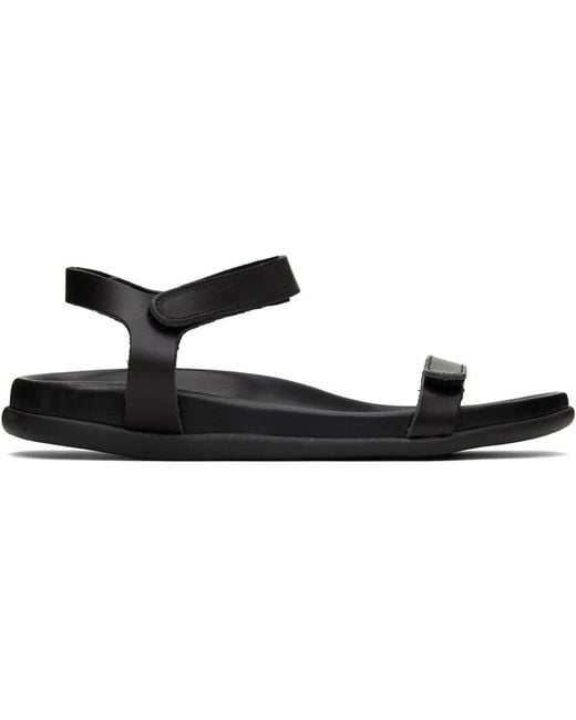 Ancient Greek Sandals Black Poros Sandals