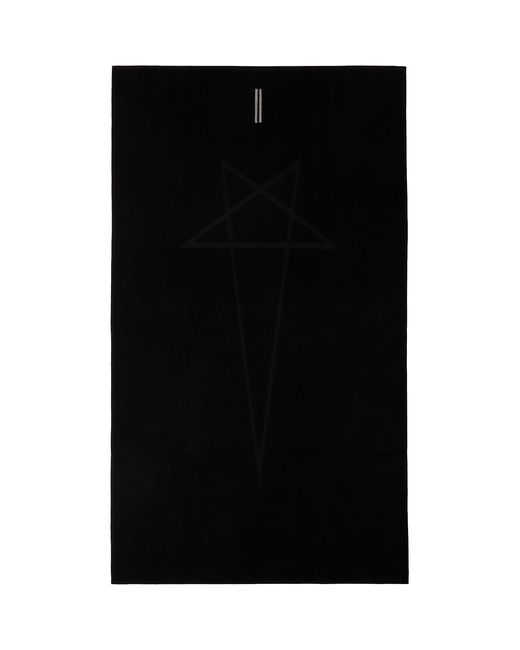 Rick Owens Black Beach Towel for men