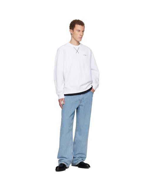 Givenchy White Couture Seam Sweatshirt for men