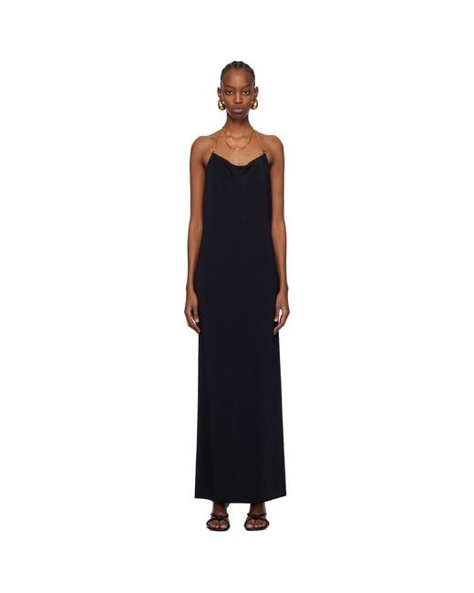 Bottega Veneta Black Chain Maxi Dress