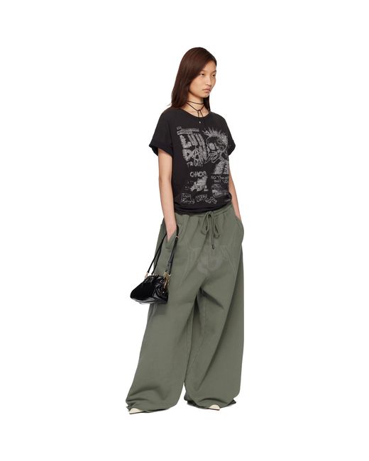 Lu'u Dan Green Raw-Cut Bontan Sweatpants