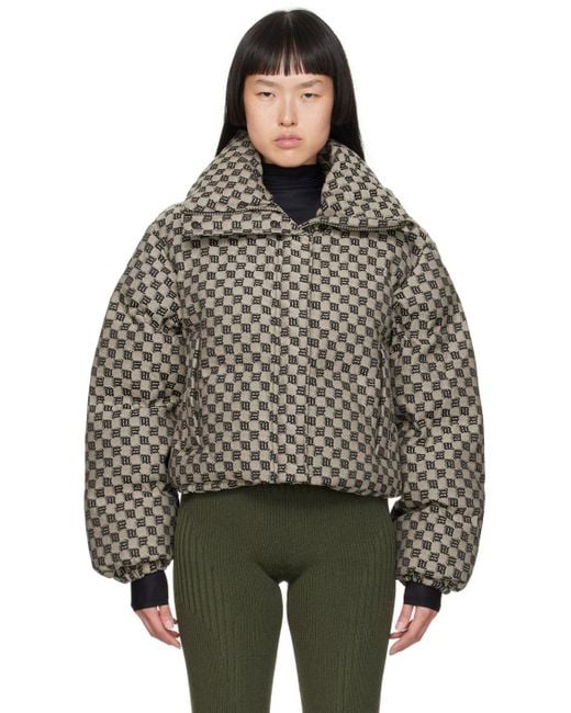 MISBHV Beige Monogram Puffer Jacket in Brown Lyst