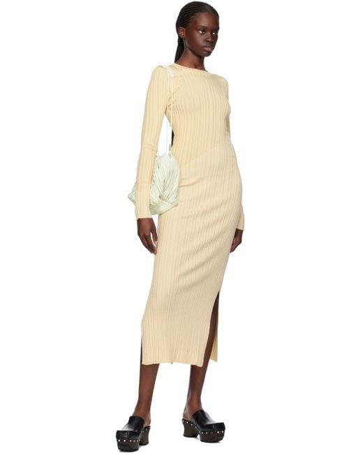 Nanushka Black Off-white Maeron Maxi Dress