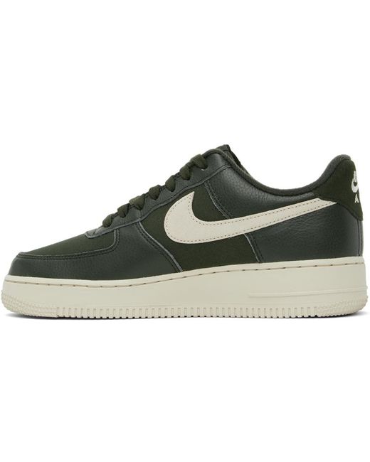 Nike Black Green Air Force 1 '07 Low Sneakers for men