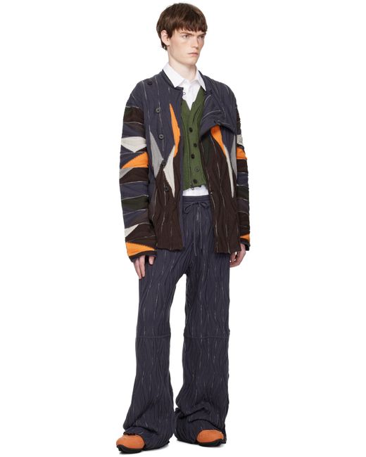 Kiko Kostadinov Blue Raday Knitted Cardigan for men