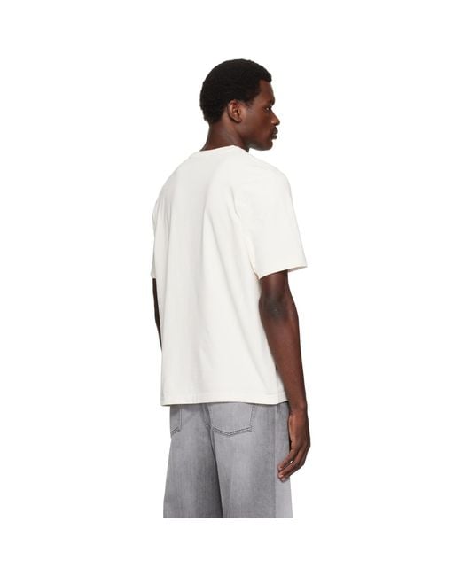 Maison Kitsuné White Off- Paris' Comfort T-Shirt for men